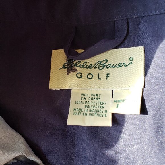 Eddie Bauer Navy Golf Windbreaker - Size L - Picture 4 of 4